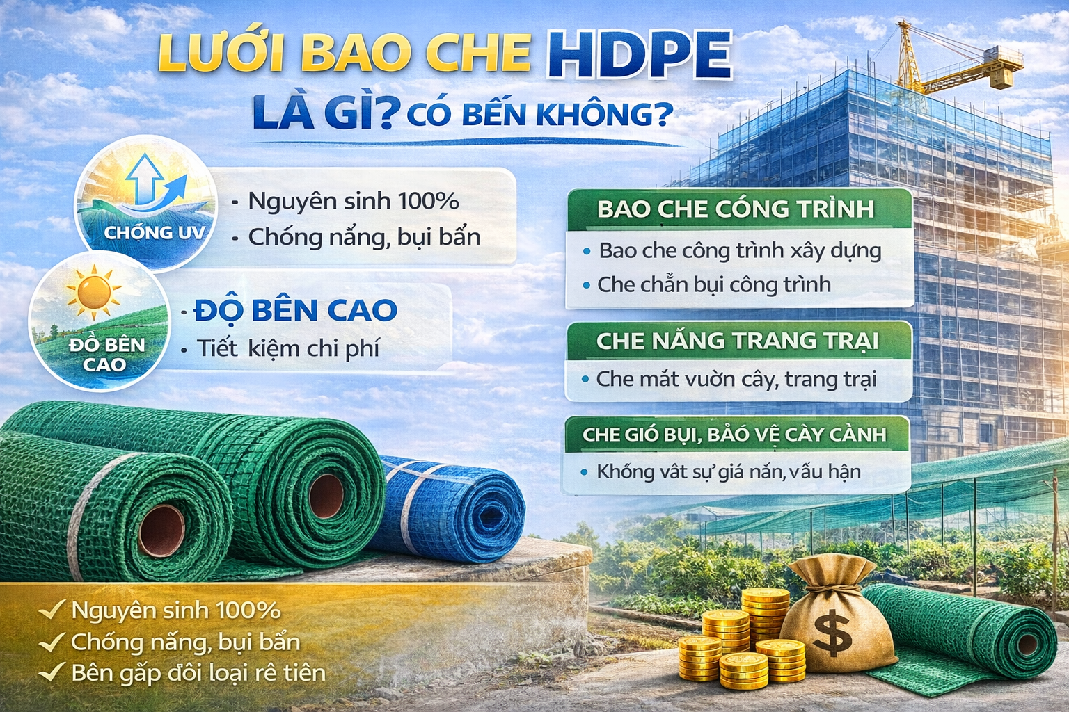 Lưới Bao Che HDPE Là Gì?