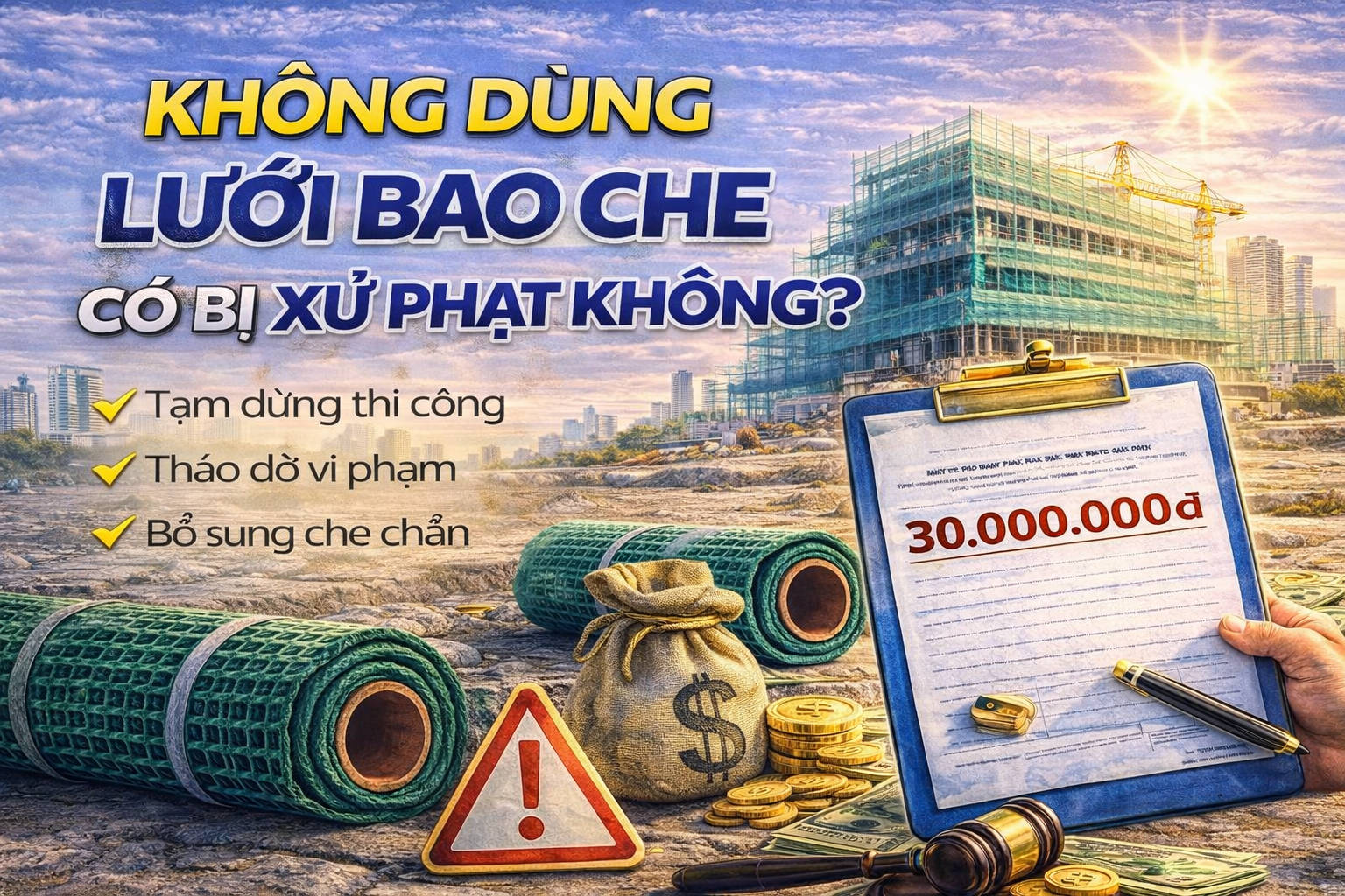 Không Dùng Lưới Bao Che Có Bị Phạt?