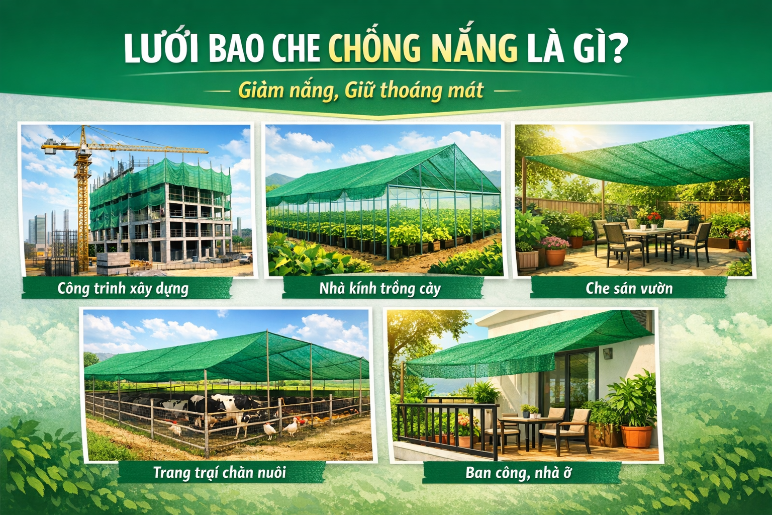 Lưới bao che chống nắng là gì?