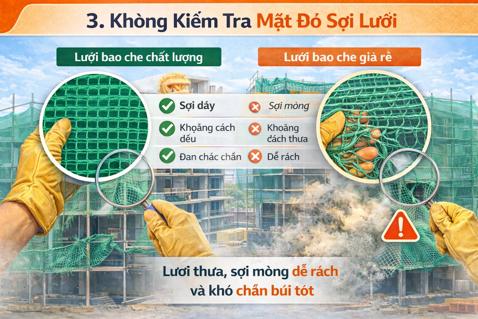 Không Kiểm Tra Mật Độ Sợi Lưới