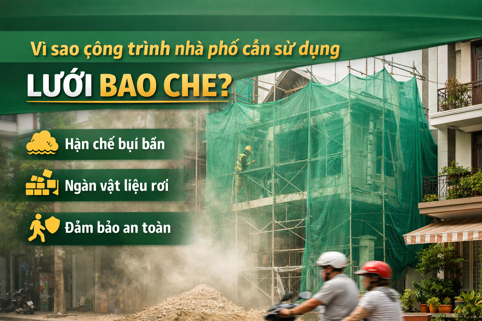 Lưới Bao Che Cho Công Trình