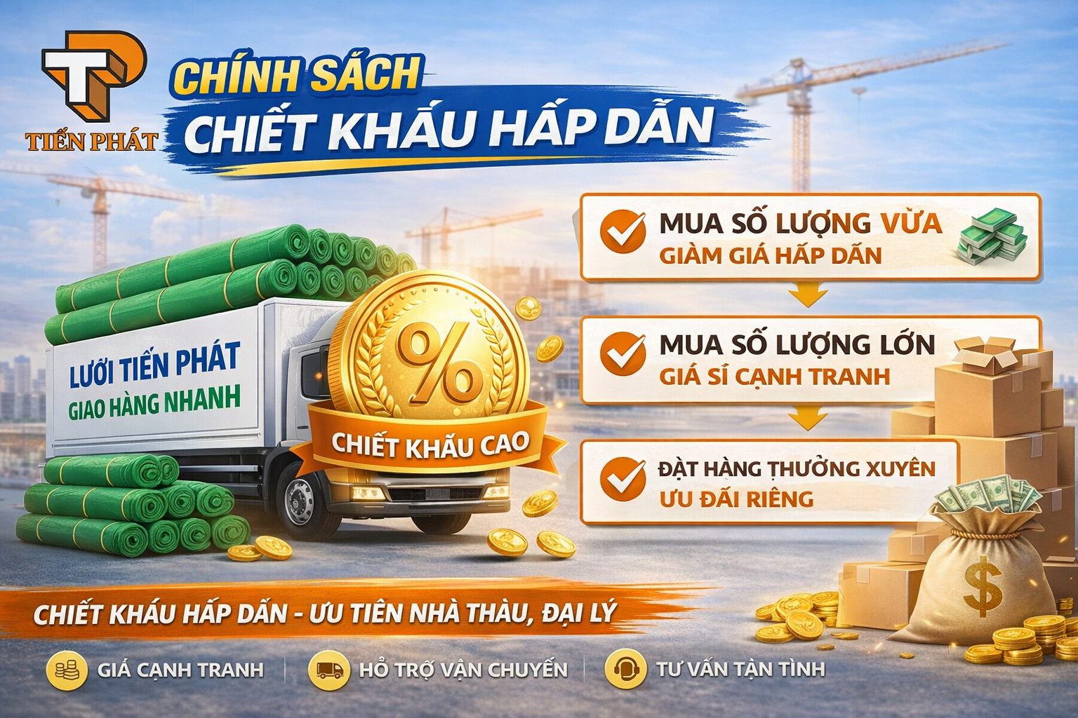 Chính Sách Chiết Khấu Của Lưới Tiến Phát