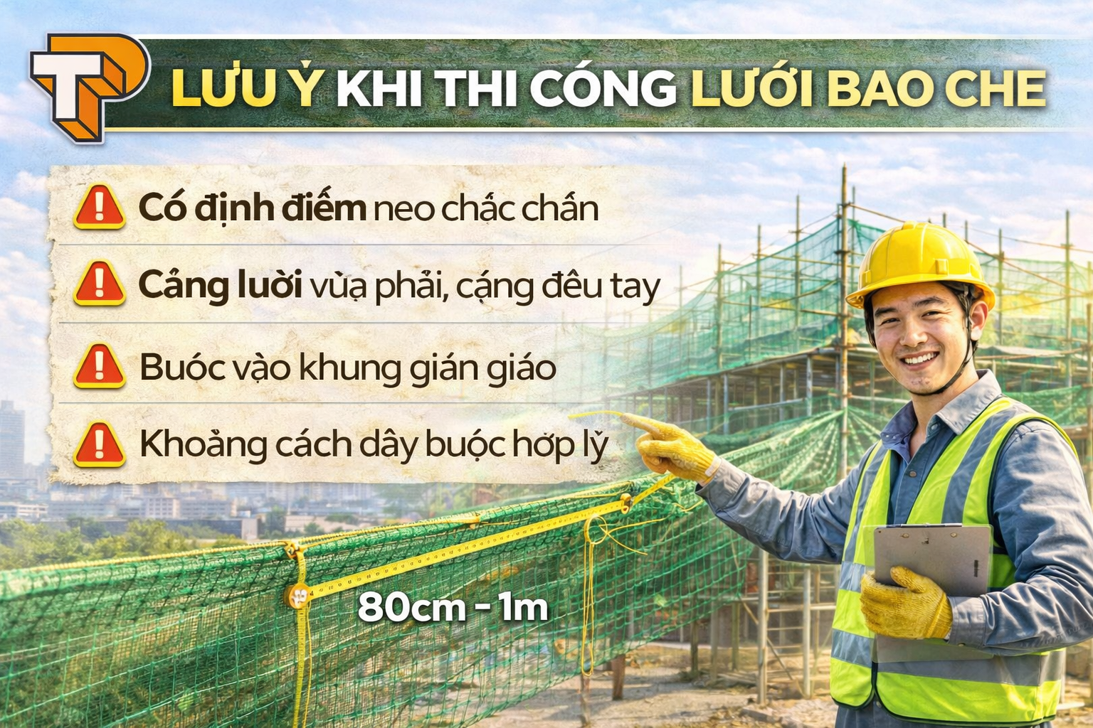 Lưu Ý Khi Thi Công Lưới Bao Che