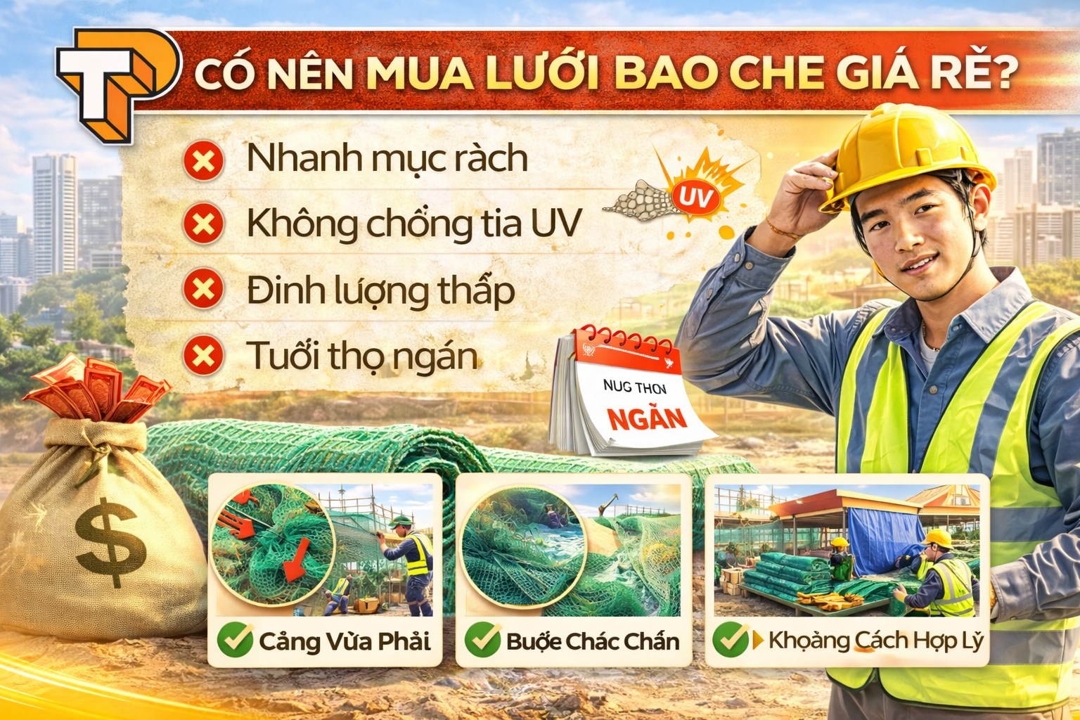 Có nên mua lưới bao che giá rẻ?
