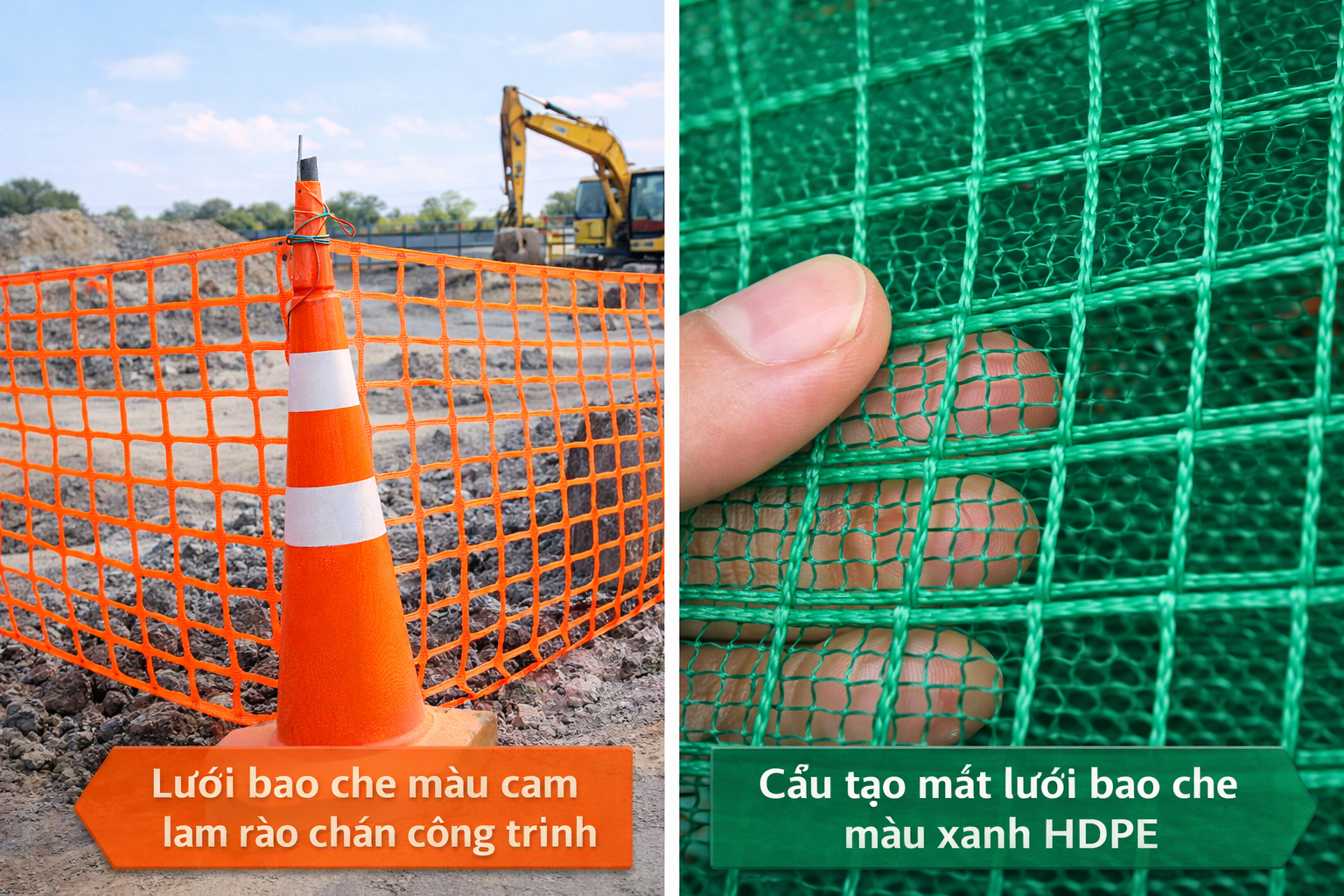So sánh lưới cam và xanh