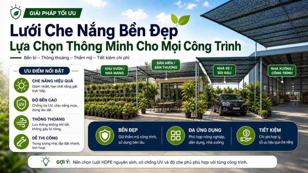 Lưới Che Nắng Bền Đẹp
